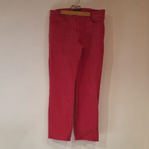 Lauren Ralph Lauren Red Straight Leg Jeans Size 14 Classic Straight Fit